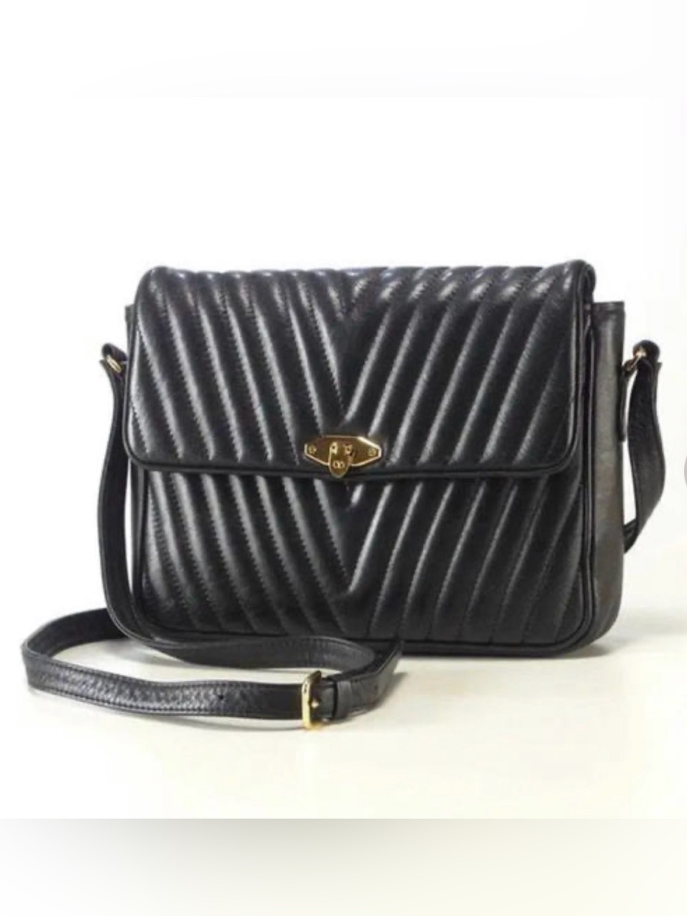 VALENTINO 🌼GARAVANI*🌼Black LambSkin Shoulder Bag -*No Callouts*